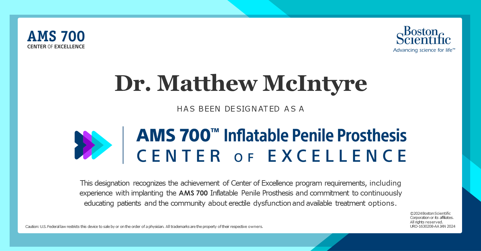 Matthew G. McIntyre, MD Urology Associates