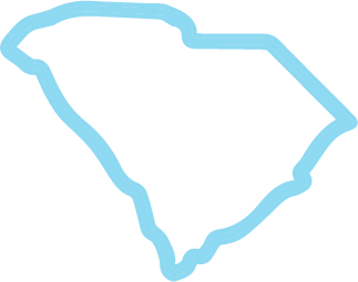 map outline of the state of South Carolina